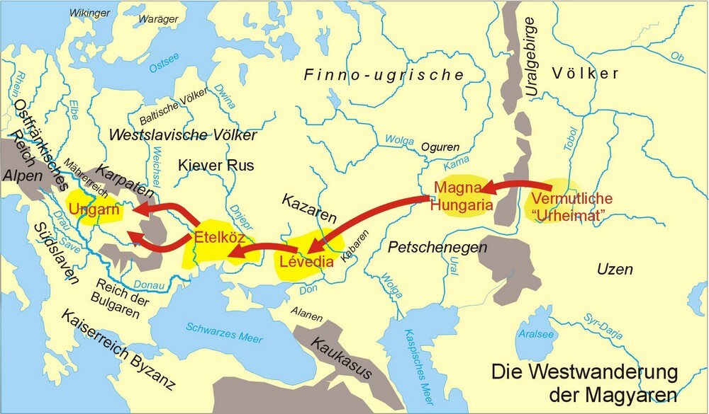 Die Westwanderung der Magyaren