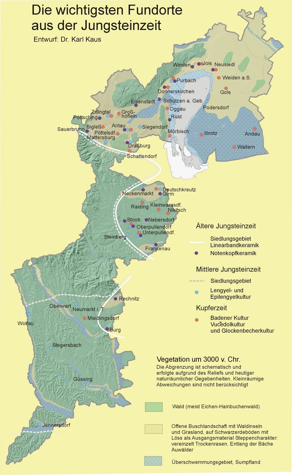 Die wichtigsten Fundorte aus der Jungsteinzeit