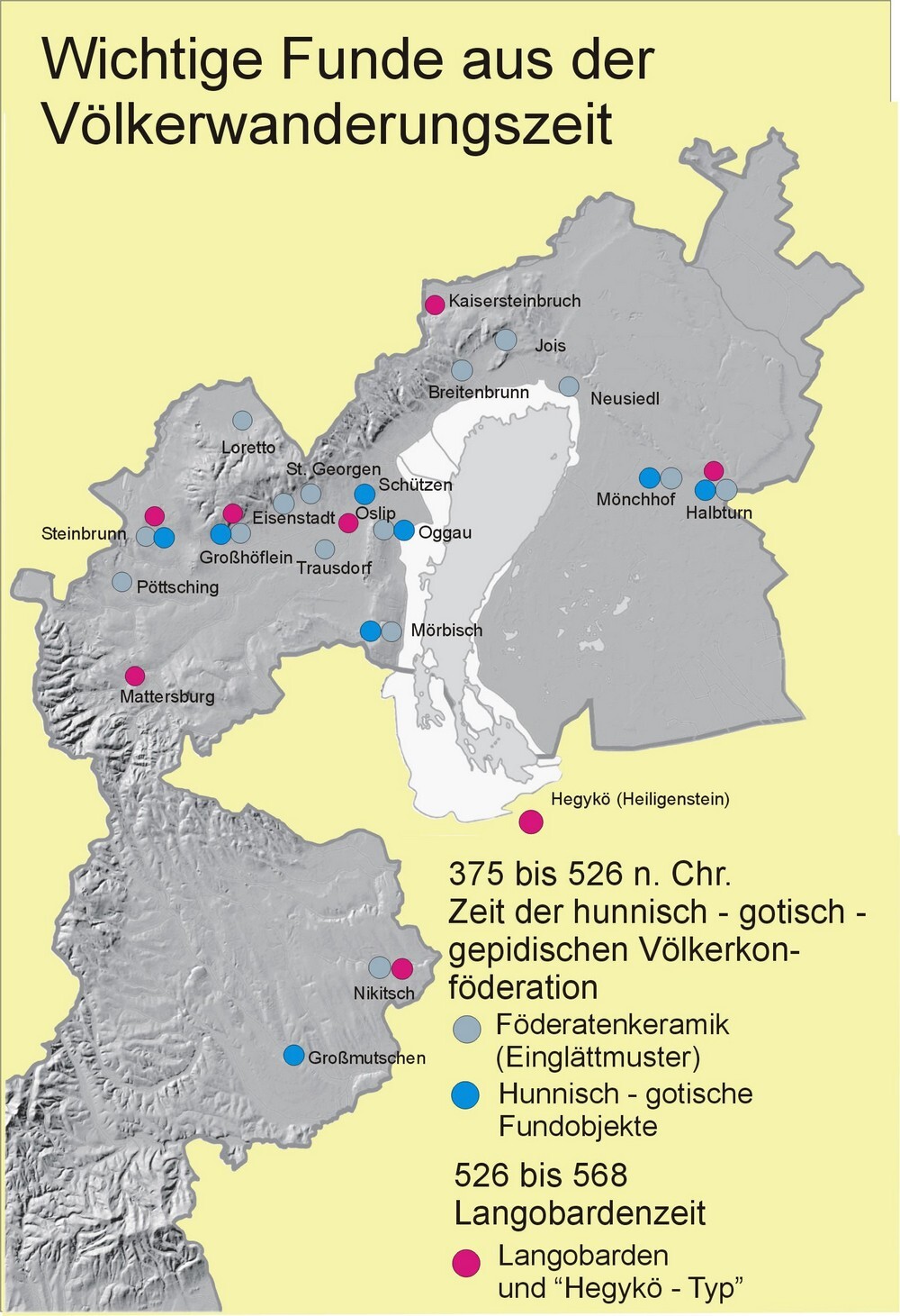 Zu sehen sind wichtige Funde aus der Völkerwanderungszeit auf dem heutigen burgenländischen Gebiet. 